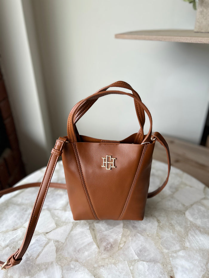 Caroline Hill Banks Mini Bucket Bag - Saddle