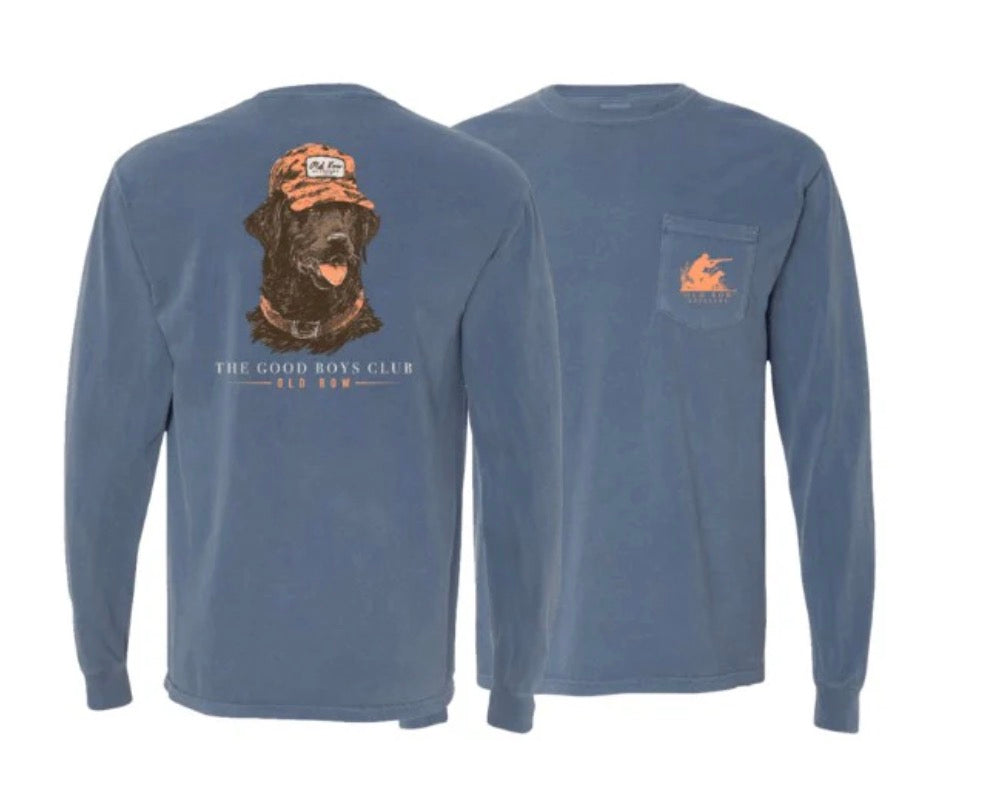 Old Row-Outdoors Duck Dog Long Sleeve Pocket Tee