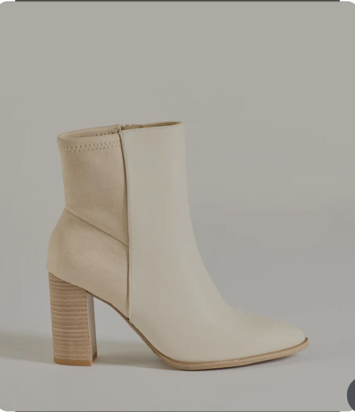 Soda Color Block Booties Mover Off White