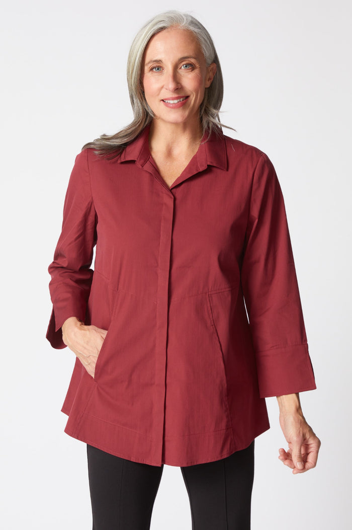 HABITAT PERFECT TRAVEL SLD HIDDEN PLACKET SHIRT
