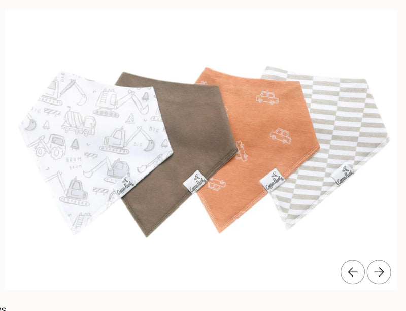 Copper Pearl Baby Bandana Bibs