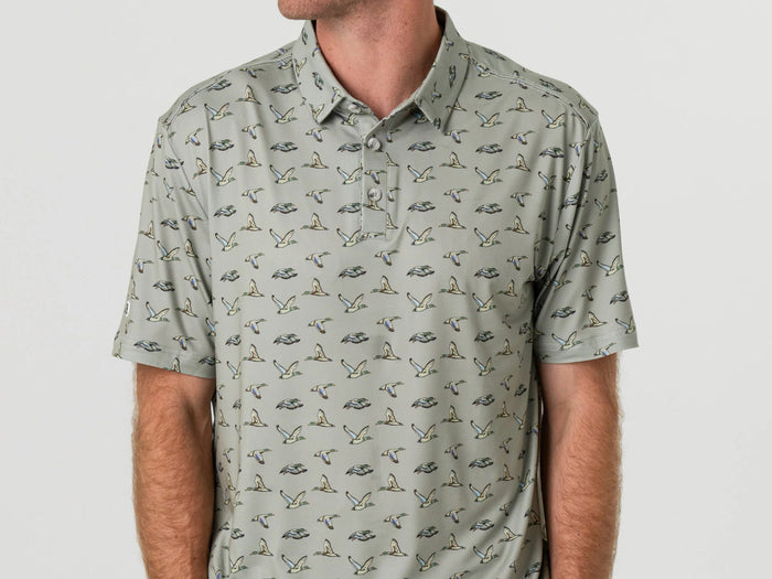 Burlebo-Performance Polo - Flying Ducks - Green