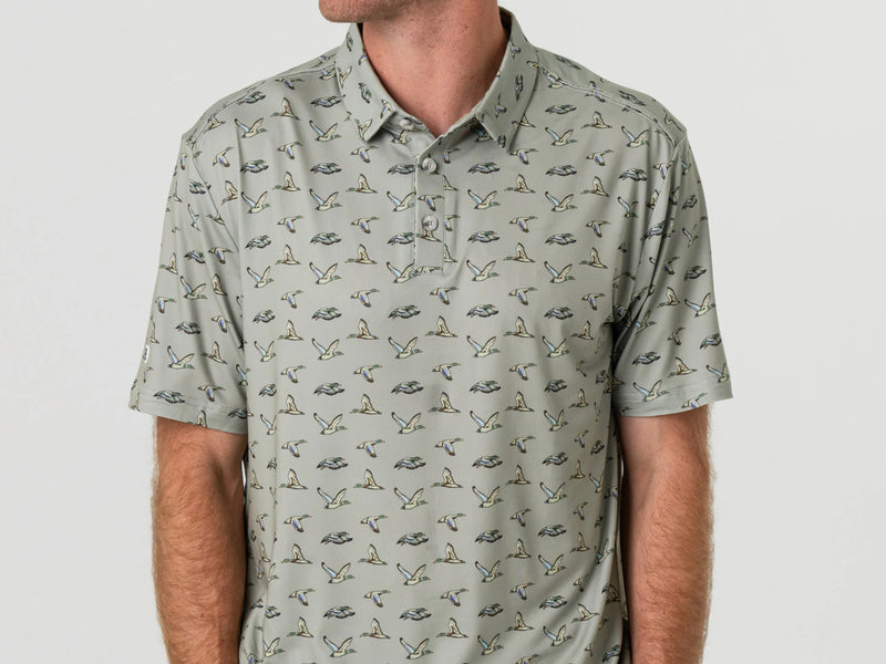 Burlebo-Performance Polo - Flying Ducks - Green