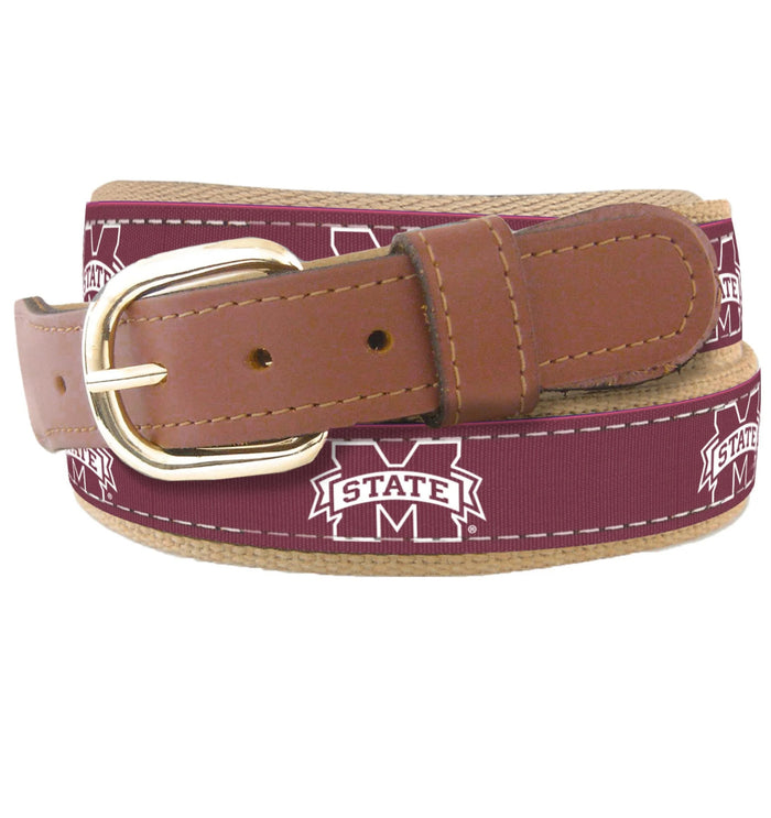 Zep-Pro ribbon belt mississippi state collage maroon