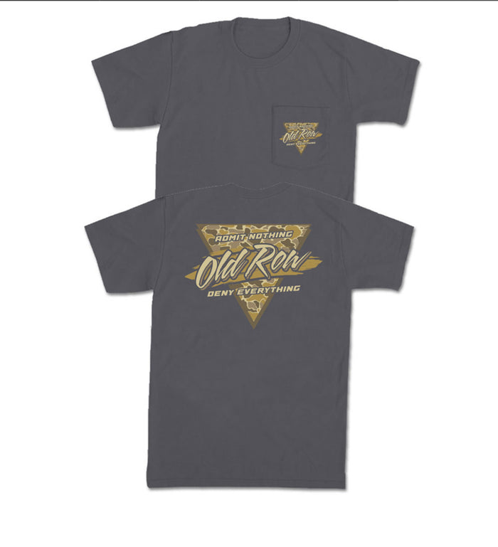 Old Row Retro Triangle Camo Tee - Pepper