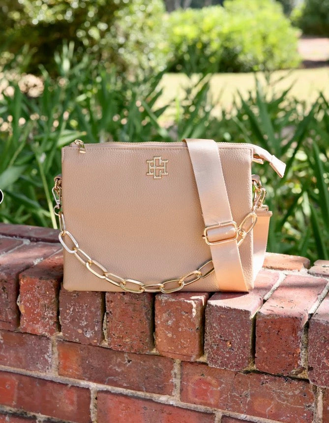 Caroline Hill Ariana Crossbody-Taupe