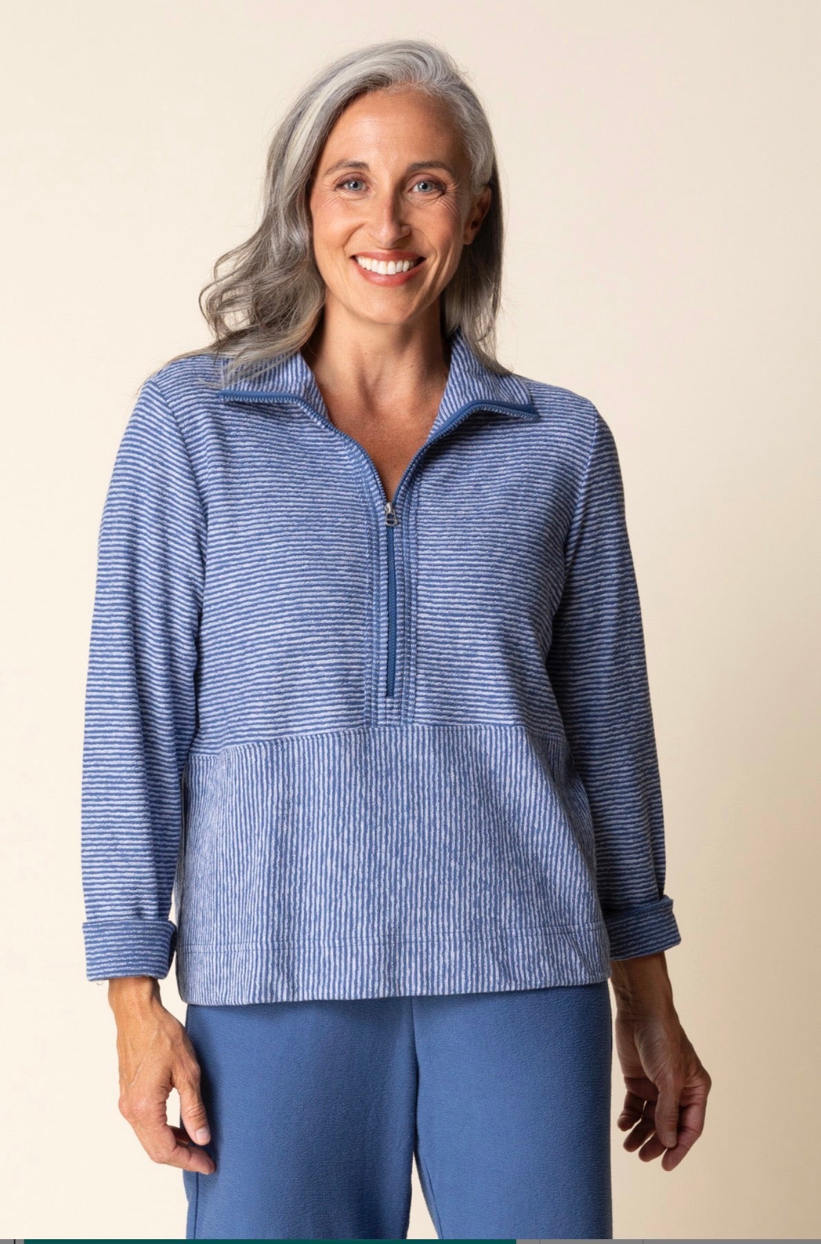 HABITAT PASADENA KNIT STRIPE SIERRA PULLOVER