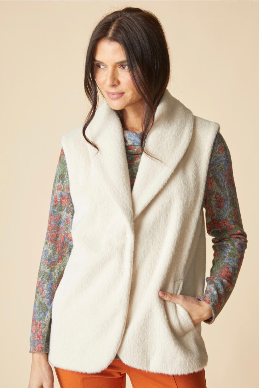HABITAT FAUX FUR SHAWL COLLAR VEST