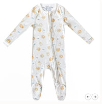 Copper Pearl Zip Footie 0-3m