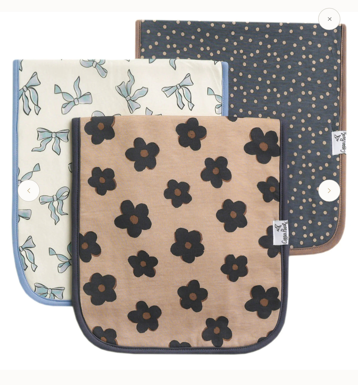 Copper Pearl Premium Burp Cloths