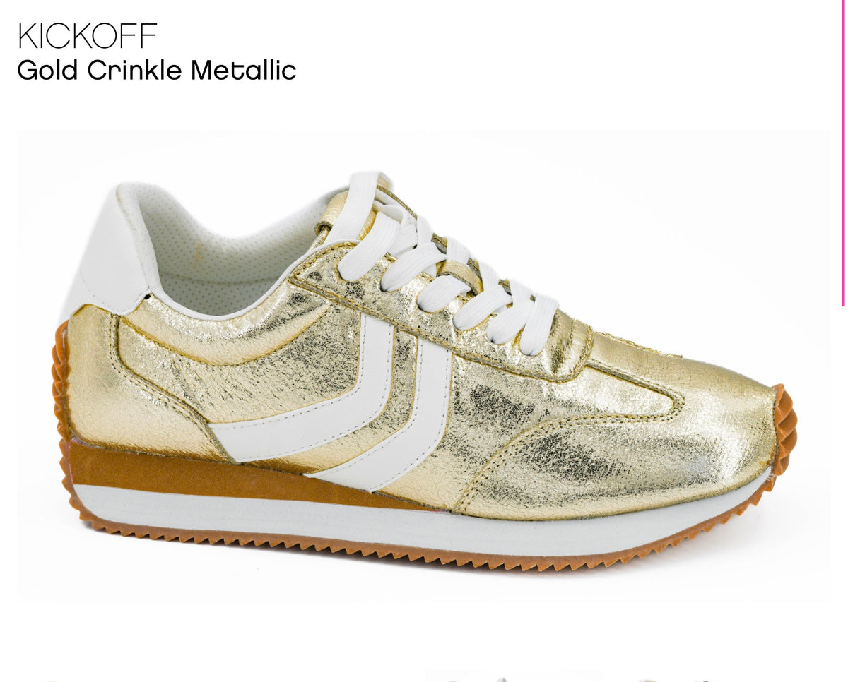 CORKYS KICKOFF- Gold Crinkle Metallic