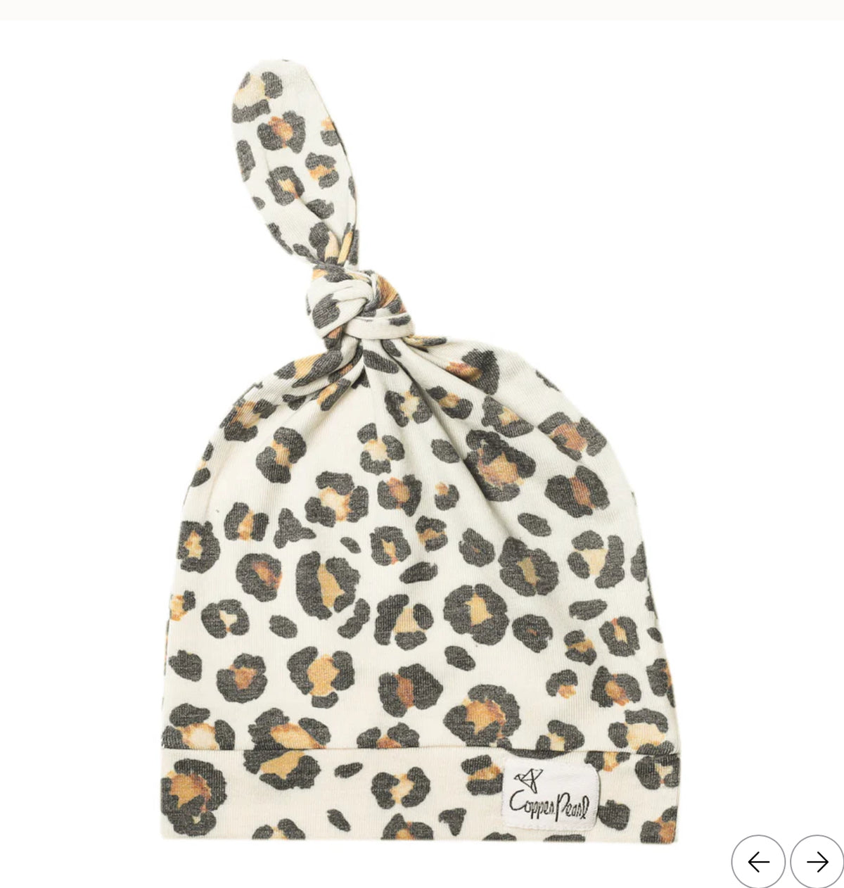 TOP KNOT HAT COPPER PEARL