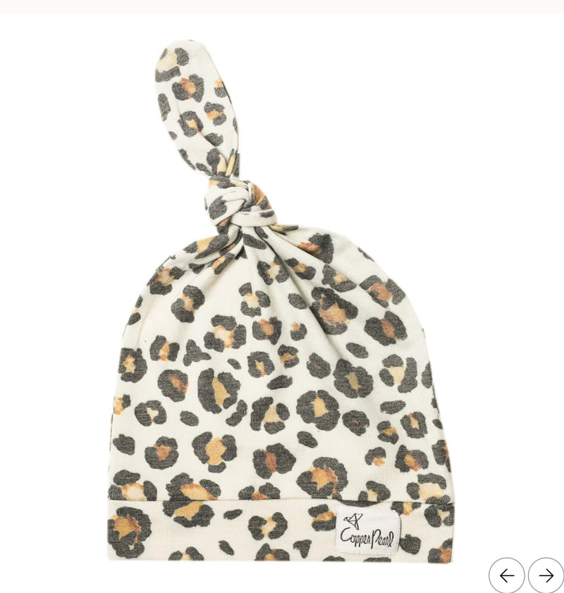TOP KNOT HAT COPPER PEARL