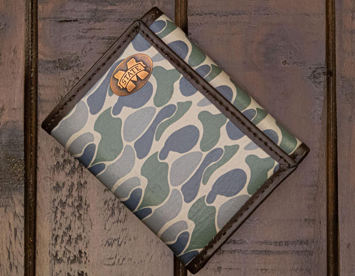 Zep-Pro TRIFOLD OLD SCHOOL CAMO LEATHER WALLET