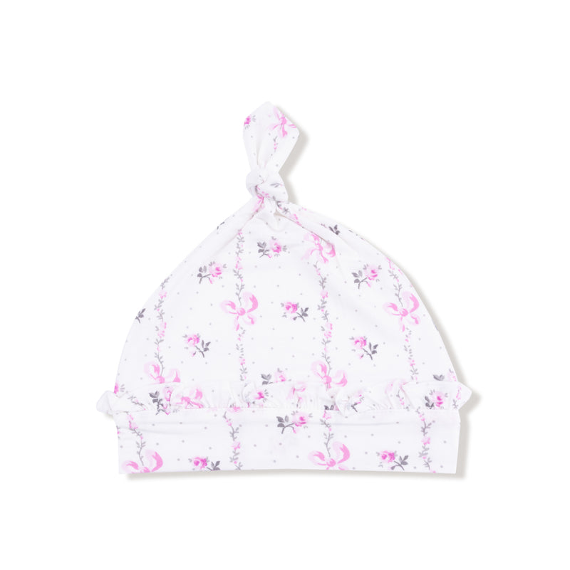 Angel Dear Dainty Buds And Bows Stripe - Ruffle Knotted Hat