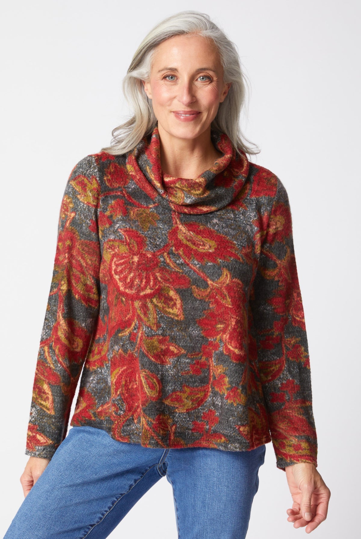HABITAT ASPEN KNIT PAISLEY EASY COWL