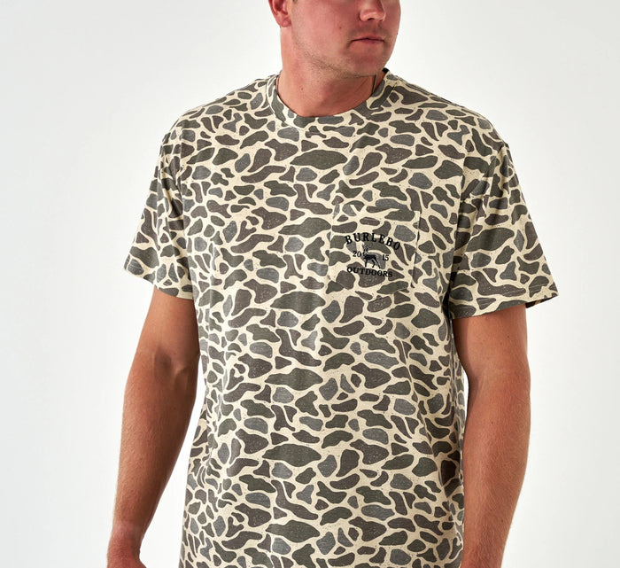 Burlebo-Short Sleeve Pocket Tee - Classic Deer Camo