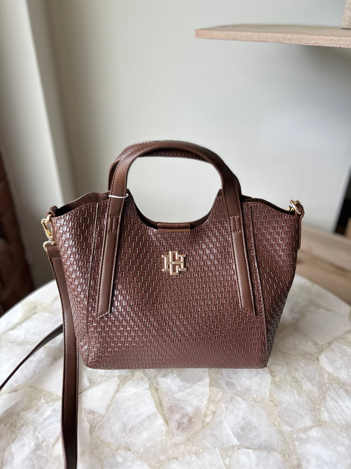 Caroline Hill Kendall Mini Tote - Chocolate BW