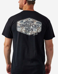 Burlebo-SHORT SLEEVE TEE - IRON SHARPENS IRON - BLACK