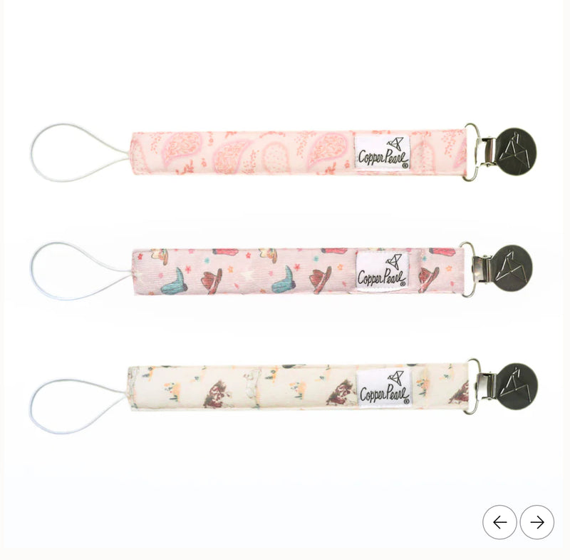 Copper Pearl Binky Clips
