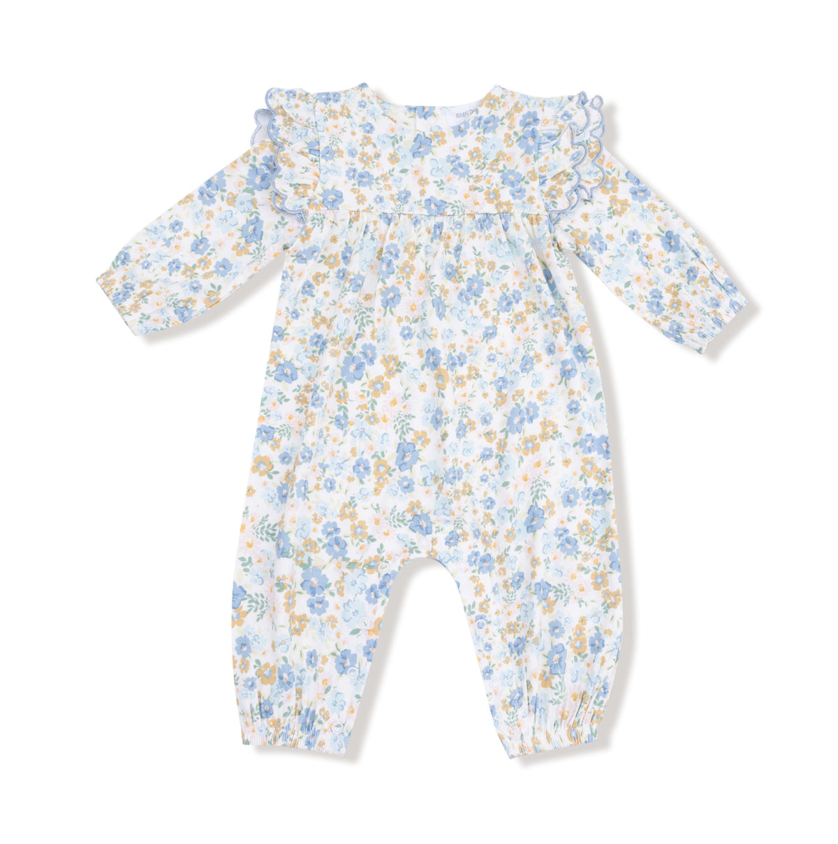 Angel Dear Sweet Rose Calico - L/s Petal Ruffle Romper