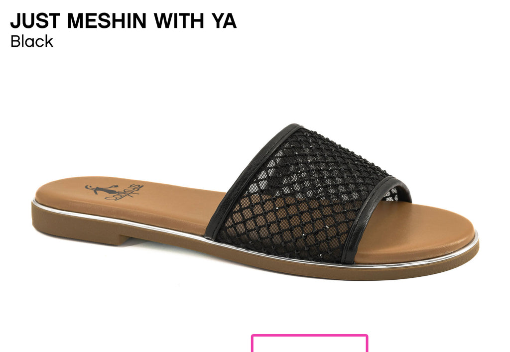 Corkys Just Meshin With Ya Black Flats – Willow at Merle Norman