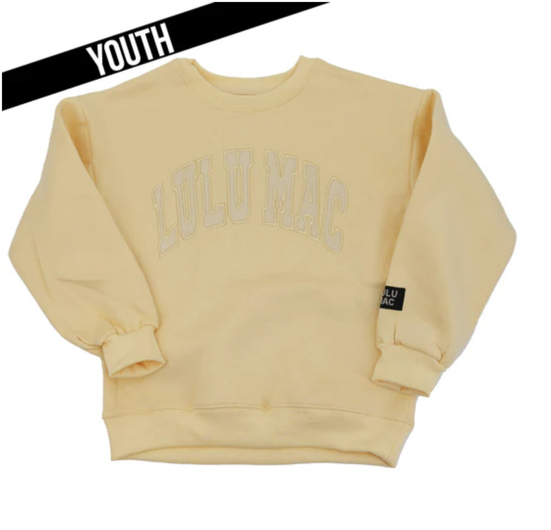 LULU MAC BUTTER YOUTH MONO SWEATSHIRT