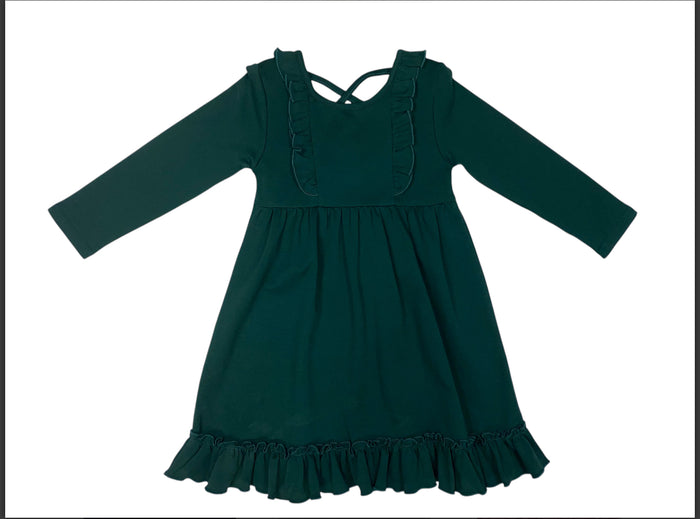 Millie Jay Claire Crossback Dress–Emerald