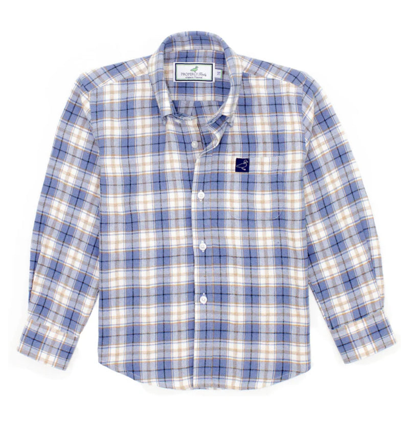 Properly Tied Boys Classic Flannel Winter Breeze