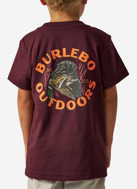 Burlebo-YOUTH SHORT SLEEVE TEE - DUCK DOWN - MAROON