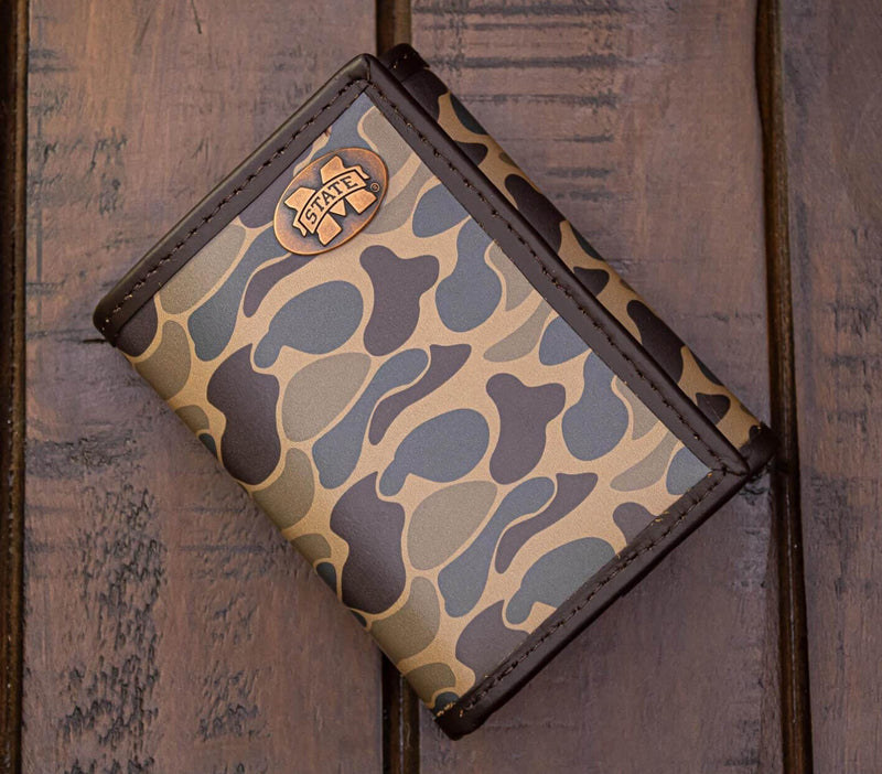 Zep-Pro TRIFOLD OLD SCHOOL CAMO LEATHER WALLET