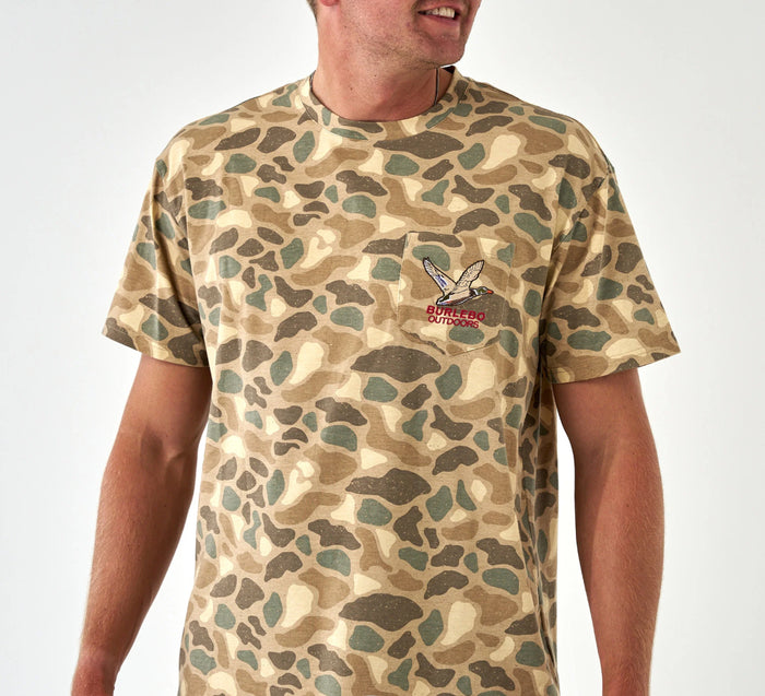 Burlebo-Short Sleeve Pocket Tee - Pintail Camo