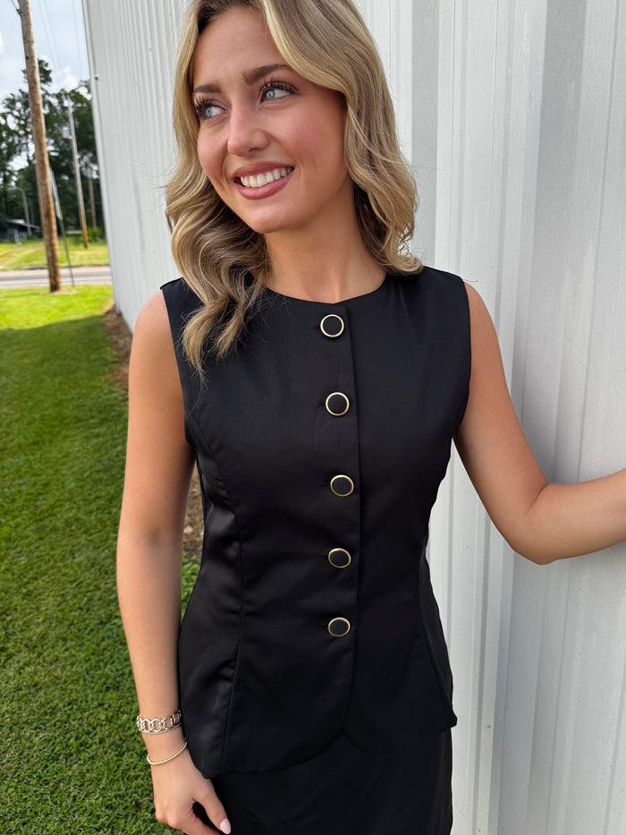 Sleeveless Round Neck Vest Romper