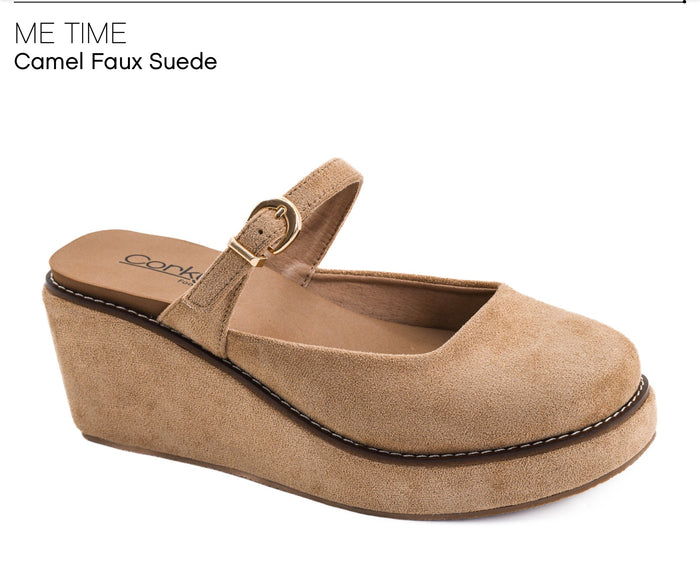 Corkys Me Time- Camel Faux Suede