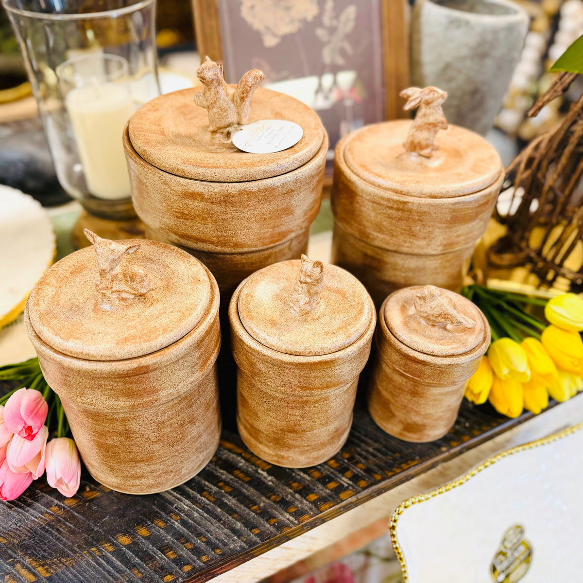 Sonshine Pottery Animal Canisters