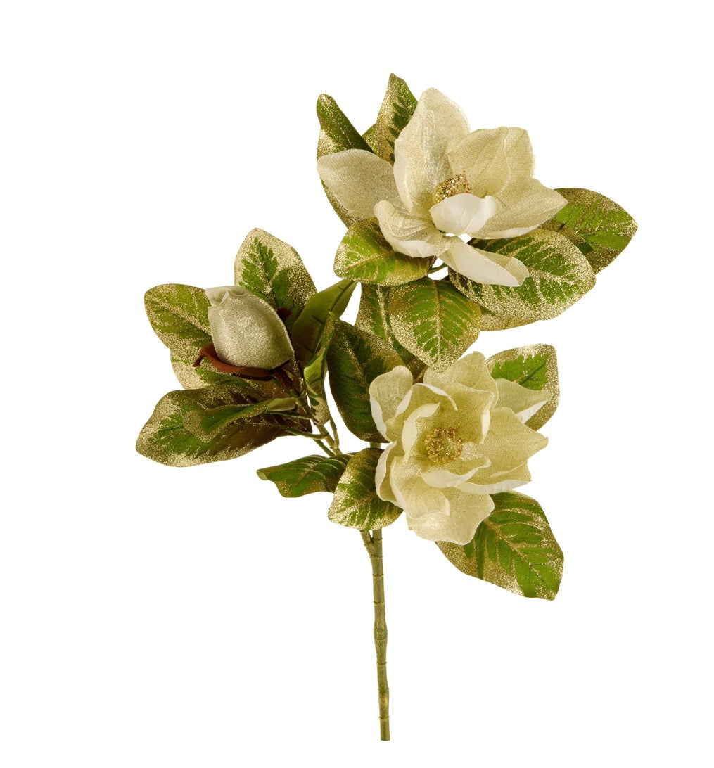 Raz 32” Gold Magnolia Spray