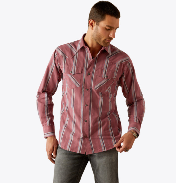 Ariat-MNS Humphrey Retro Fit Shirt-Red