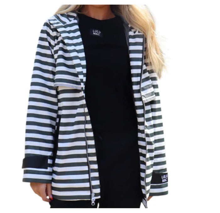 LULU MAC RAINCOAT DARBY BLACK/WHITE