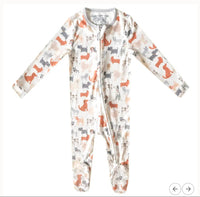 Copper Pearl Zip Footie 0-3m