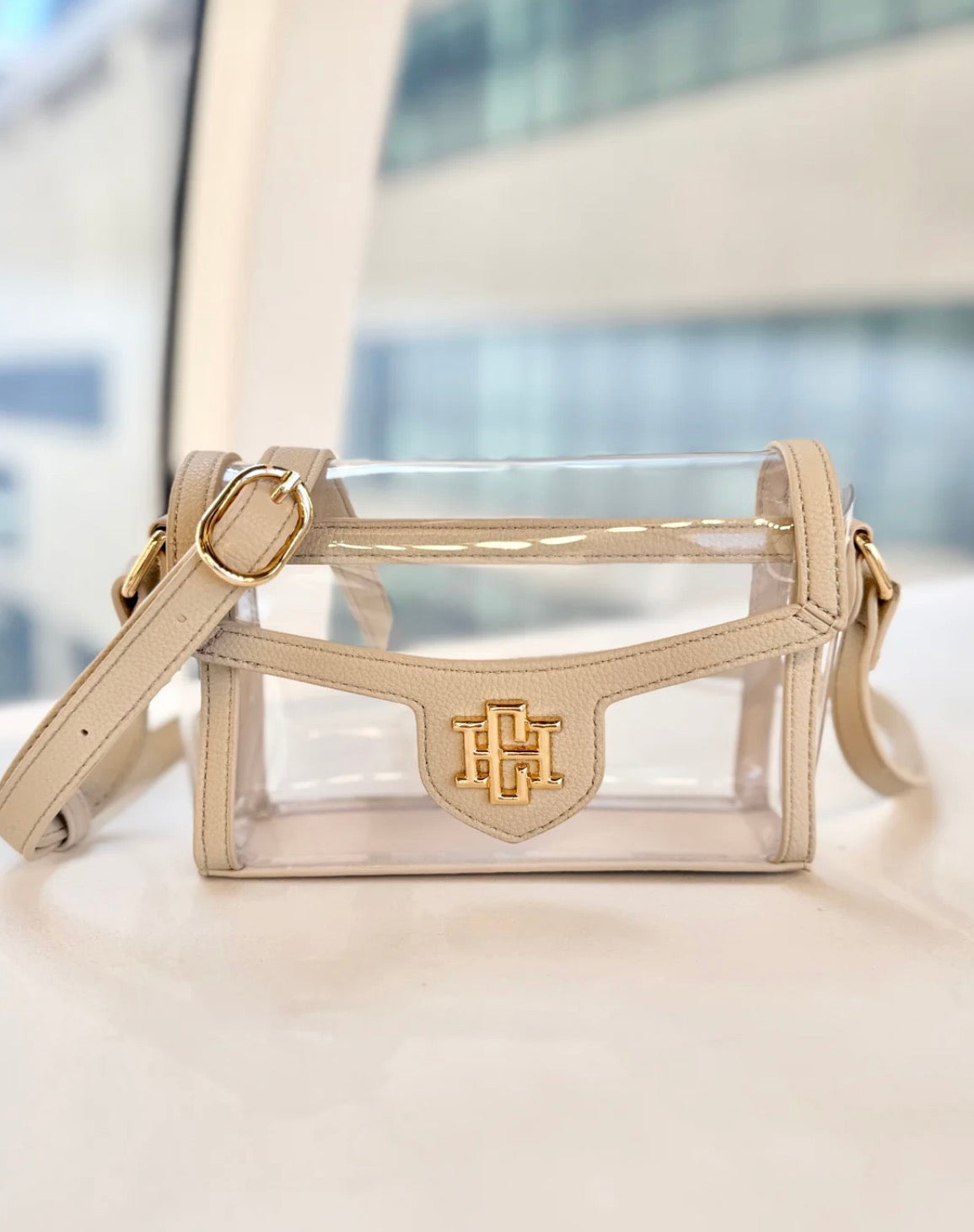 Caroline Hill Anna Clear Bag Nude