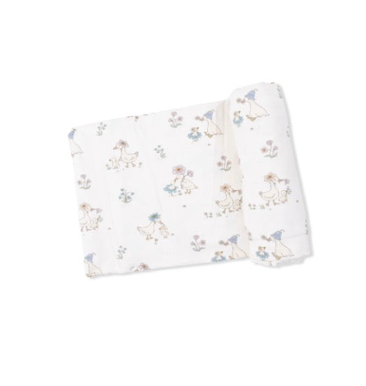 Angel Dear Swaddle Blanket- Flower Ducklings