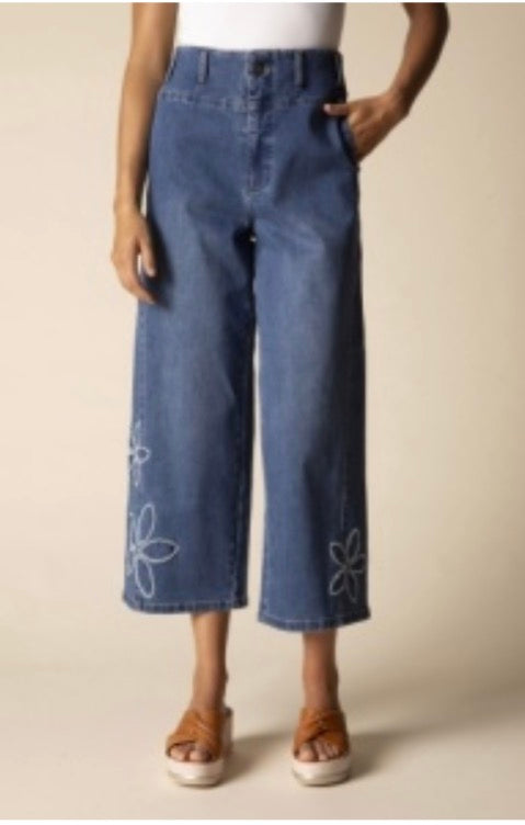HABITAT STRETCH DENIM TOSSED FLOWER JEAN