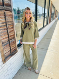 DreamPlush Raglan 3/4 Sleeve Top & Pants Set
