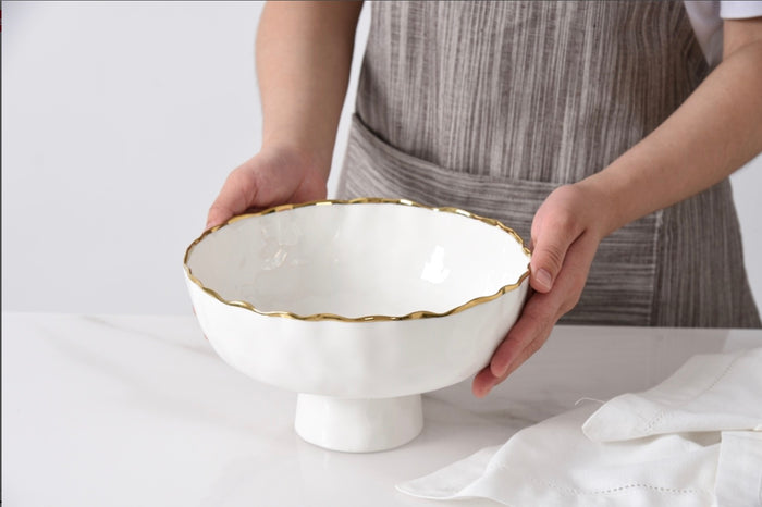 Pampa Bay Medium Footed Bowl in Portofino