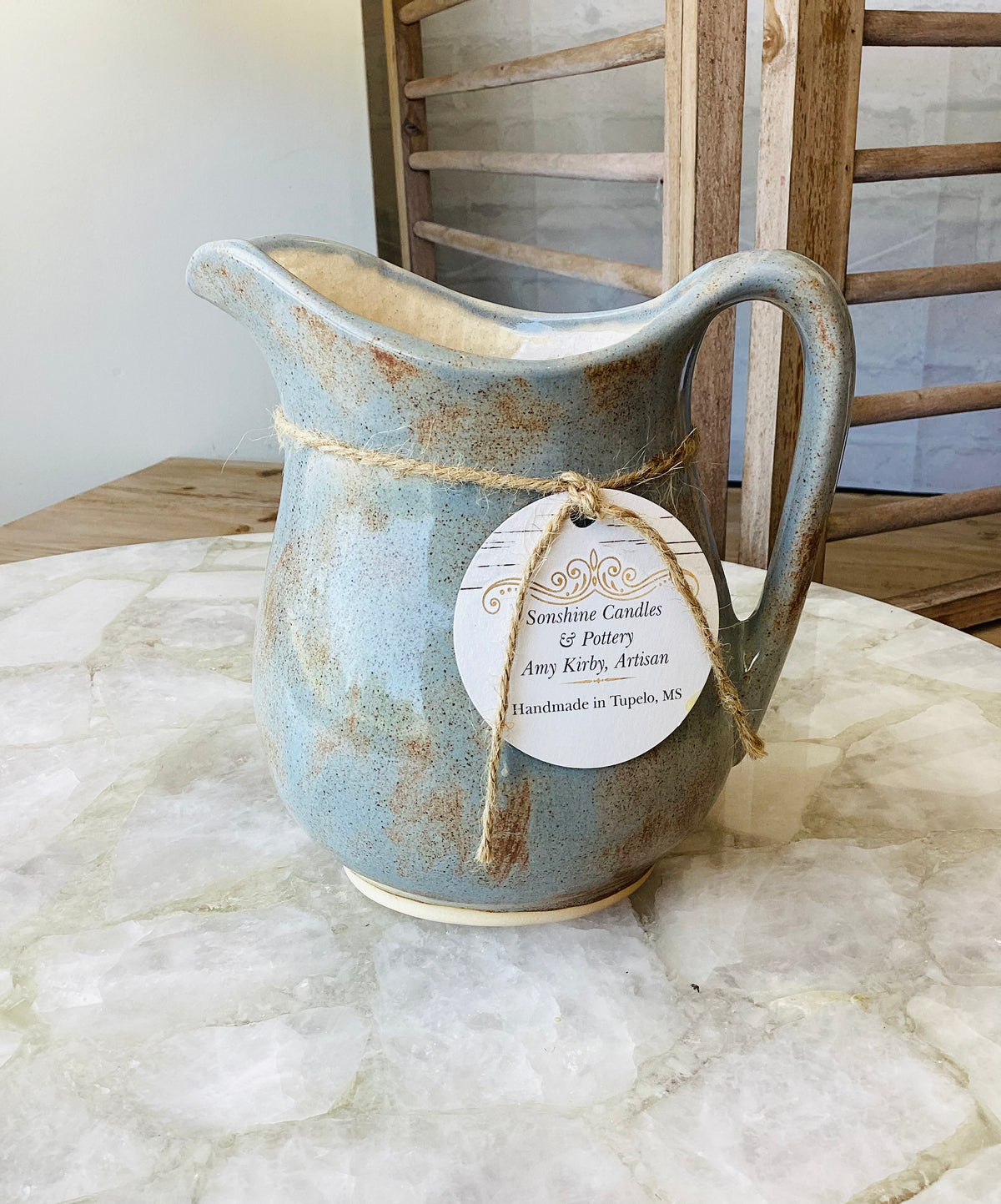 SonShine Pottery Pitcher Montana Sky
