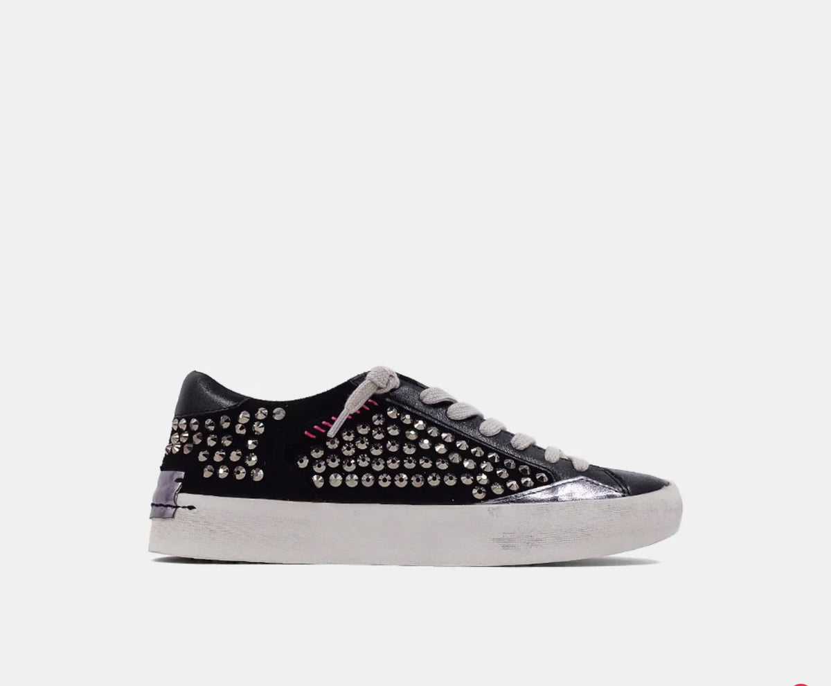 ShuShop Ruby Sneakers Black with Metallic Studs