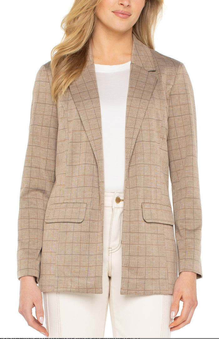 Liverpool Boyfriend Blazer Khaki Check