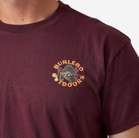 Burlebo-SHORT SLEEVE TEE - DUCK DOWN - MAROON