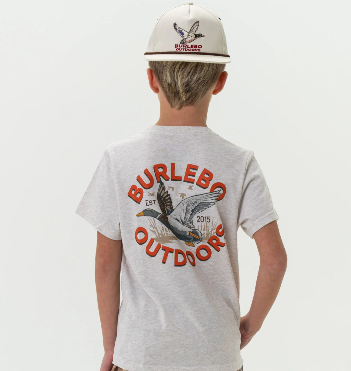 Burlebo-Boy’s Tee - Old School Duck Hunt - Heather Oatmeal
