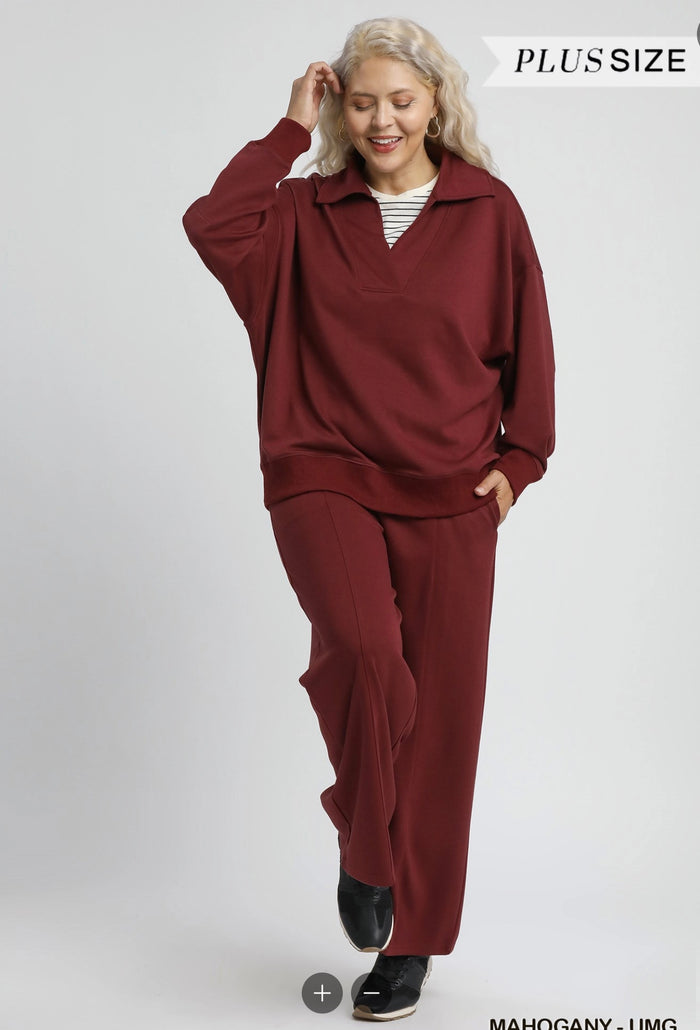 Luxeknit Chic Ease Collared Pullover Set
